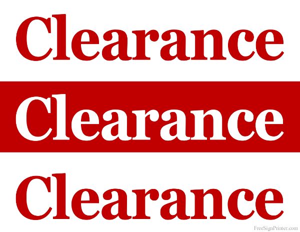 Clearance